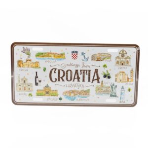Metalna ploča Croatia Aquarell