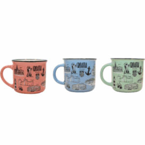 Keramička šalica L "Croatia" - PASTEL